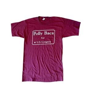 CLEARANCE 80s Polly Baca for US Congress Single Stitch Political Tshirt - Sz L